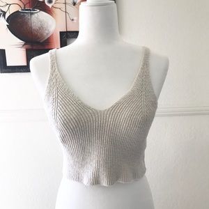 Ivory white crop top